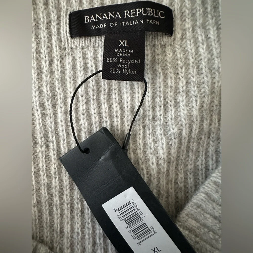 Banana Republic merino wool blend Knit Sweater Vest men’s XL NWT‎
